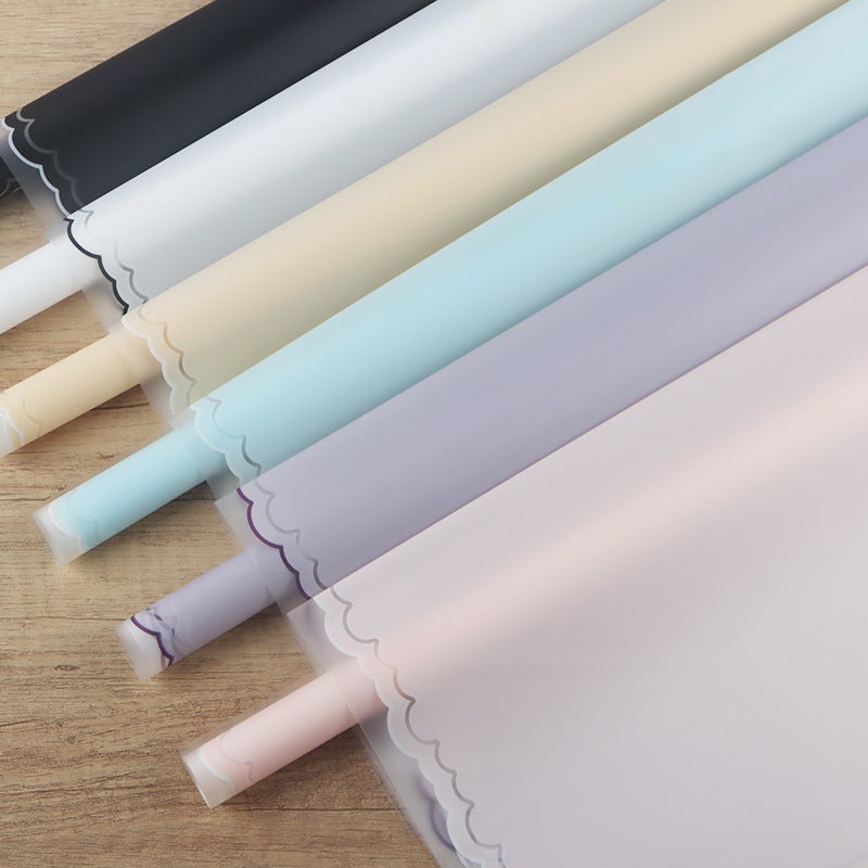 New Small Handkerchief Flower Paper Waterproof Plastic Jelly Film Wrapped Flower Paper Material Cellophane Opp Bouquet Wrapping Paper - Image 2